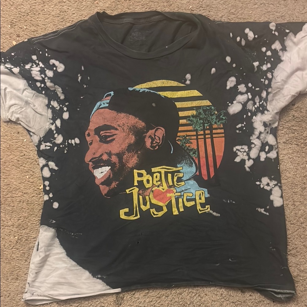 Poetic justice Black Graphic Tee
